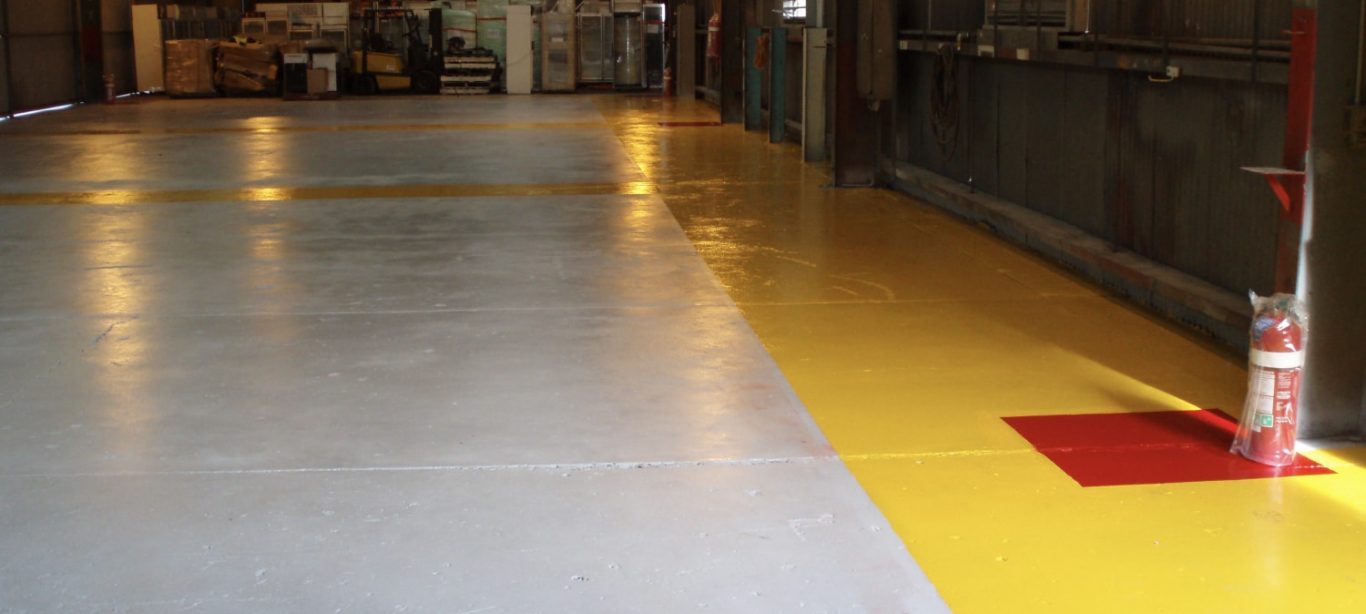 Warehouse Floor Sealing Yellow
