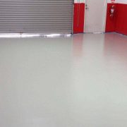 Epoxy floor coating for non-slip effect.