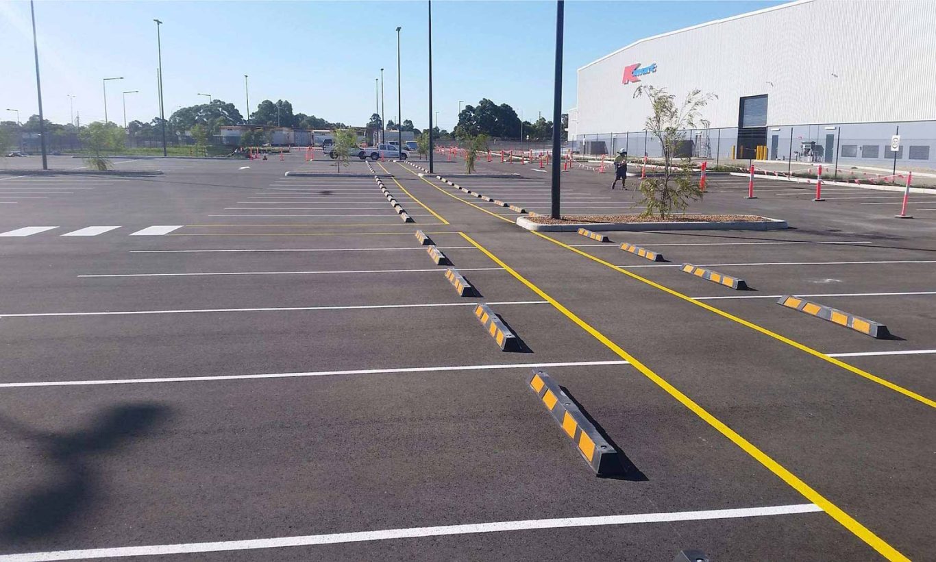 Line marking for a car park.