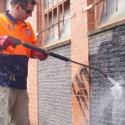 High Pressure Cleaning of Graffiti