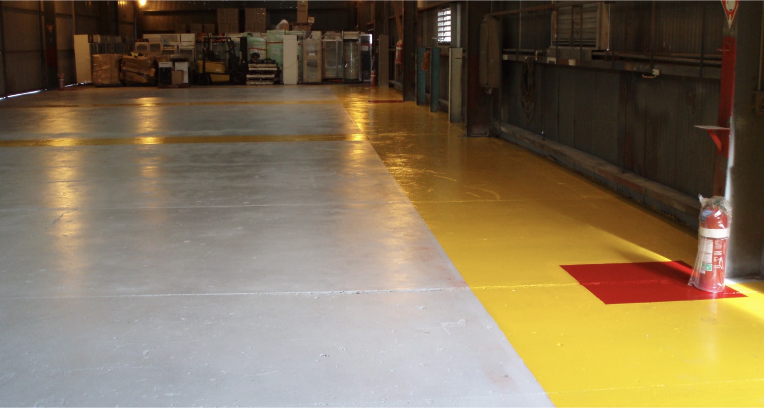 Warehouse Floor Sealing Yellow