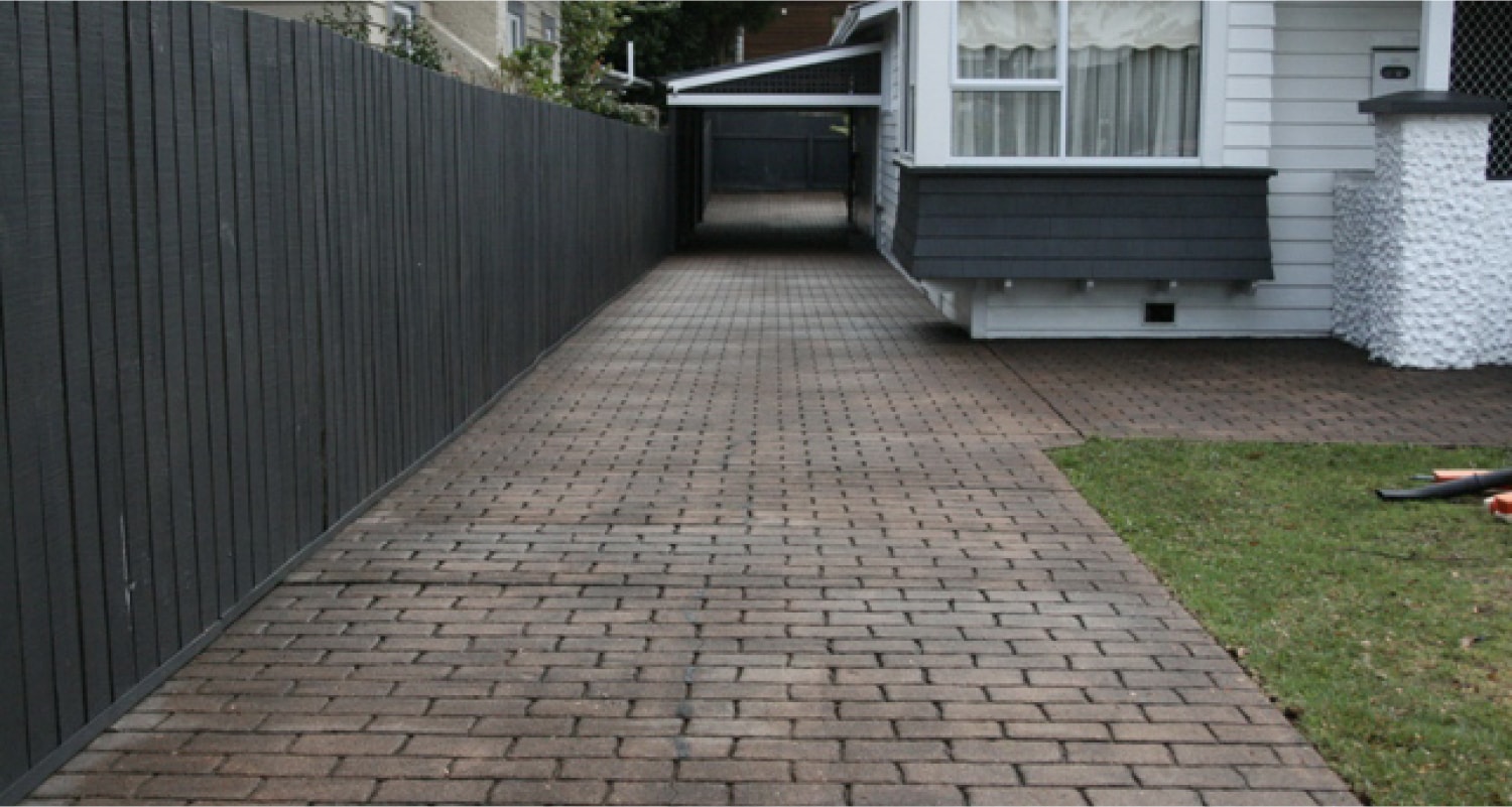 Driveway Cleaning Before Paver Sealing