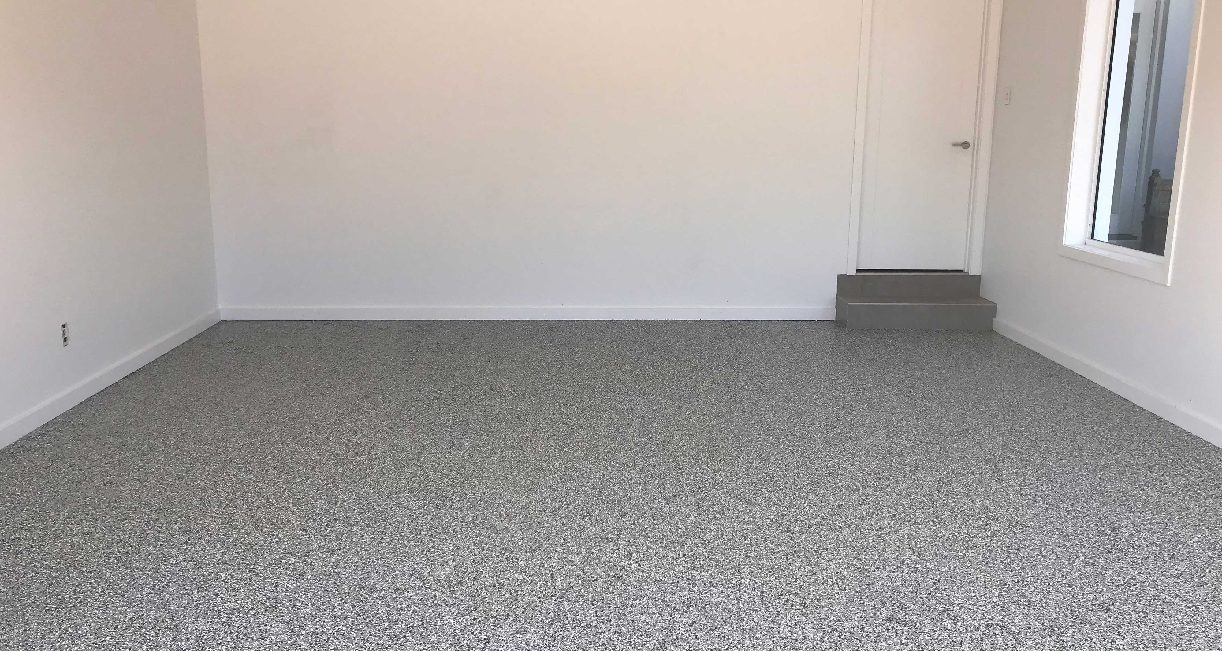 flake flooring application garage