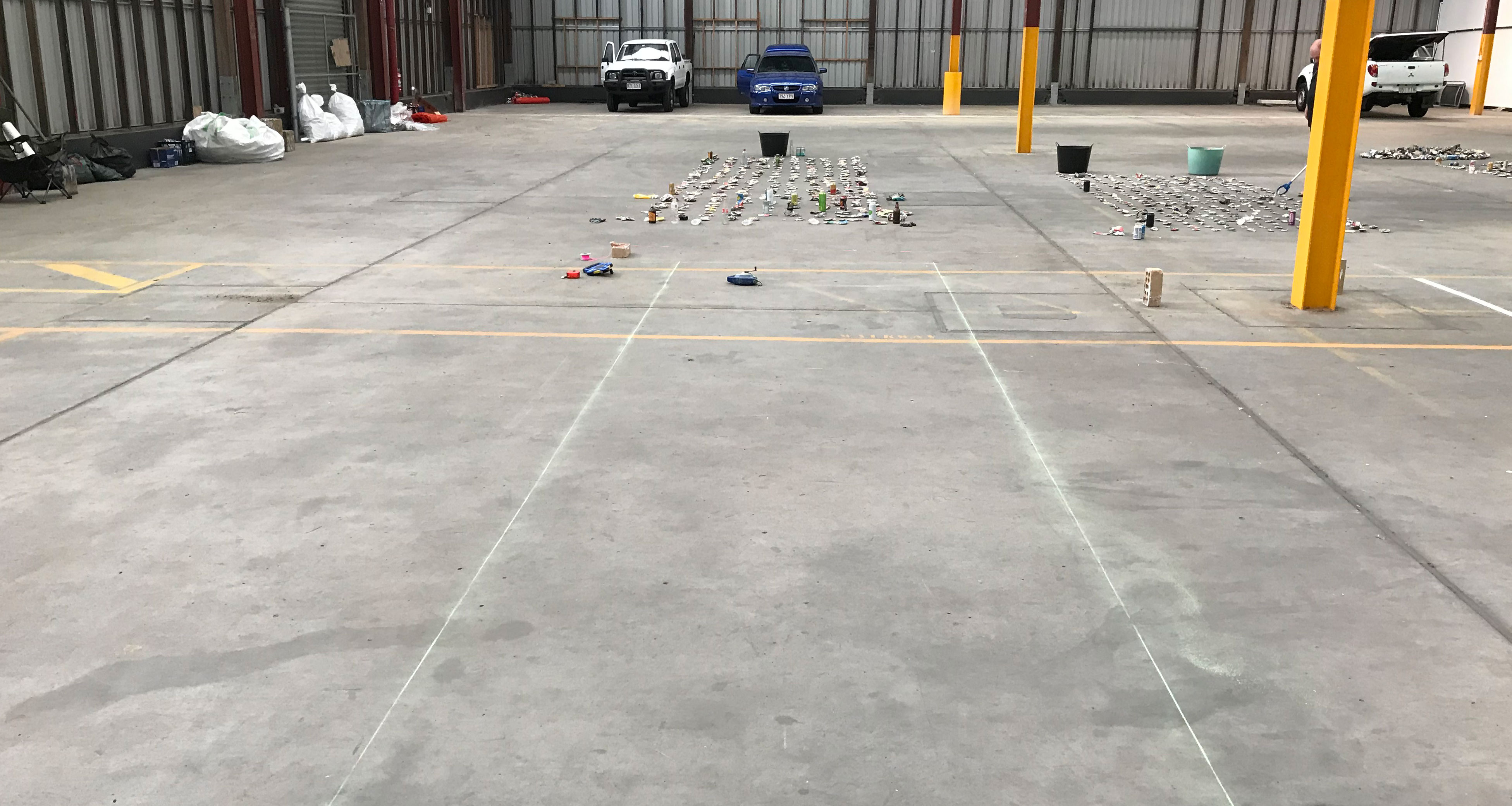 safety line marking before - results